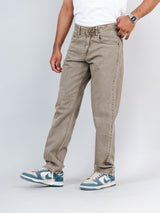 Camel Brown Straight Fit Mens Jeans