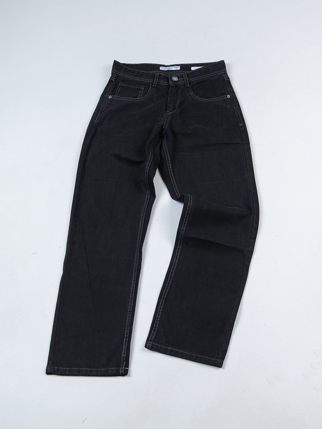 Dark Grey Straight Fit Mens Jeans