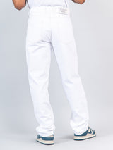 White Straight Fit Mens Jeans