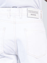 White Straight Fit Mens Jeans