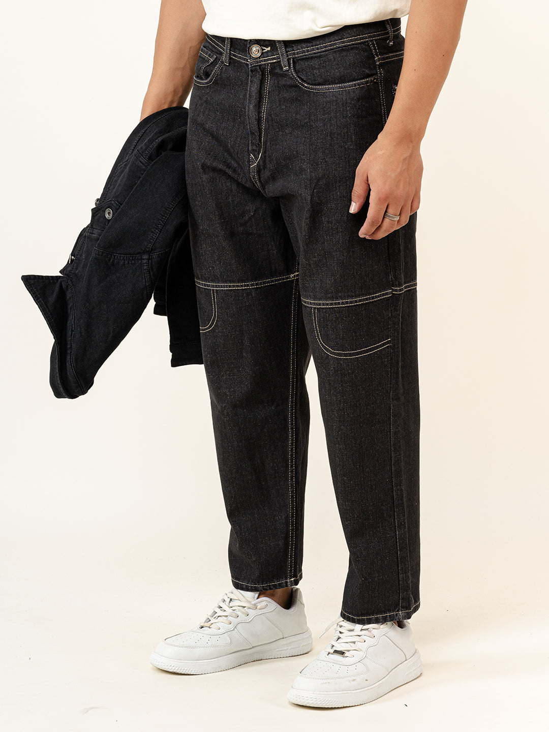 Black Baggy Fit Denim Jeans