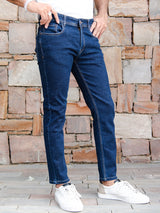 Blue Ankle Fit Denim Jeans