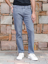 Grey Ankle Fit Denim Jeans