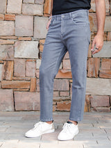 Grey Ankle Fit Denim Jeans