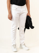 White Ankle Fit Denim Jeans