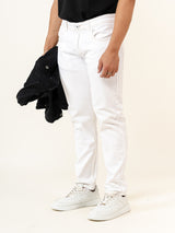 White Ankle Fit Denim Jeans