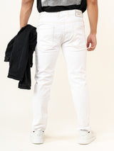 White Ankle Fit Denim Jeans