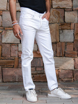 White Slim Fit Denim Jeans