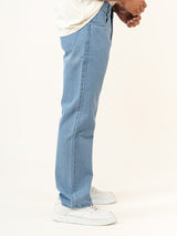 Light Blue Straight Fit Denim Jeans