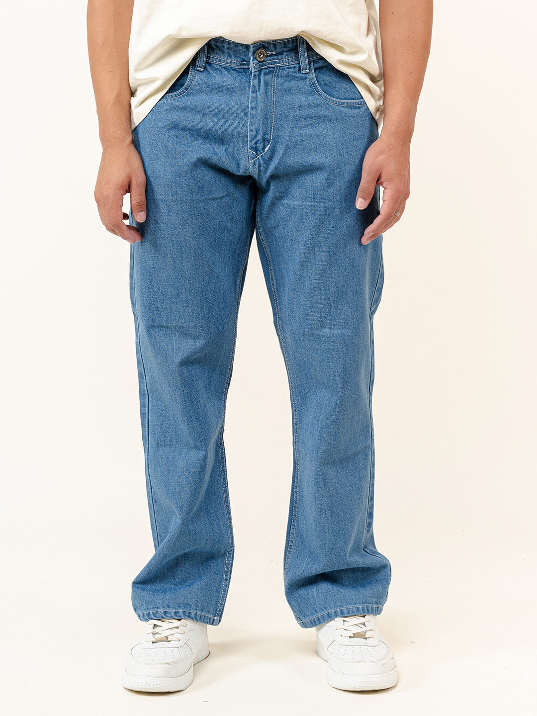 Blue Straight Fit Denim Jeans