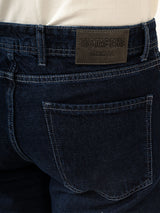 Navy Blue Straight Fit Denim Jeans