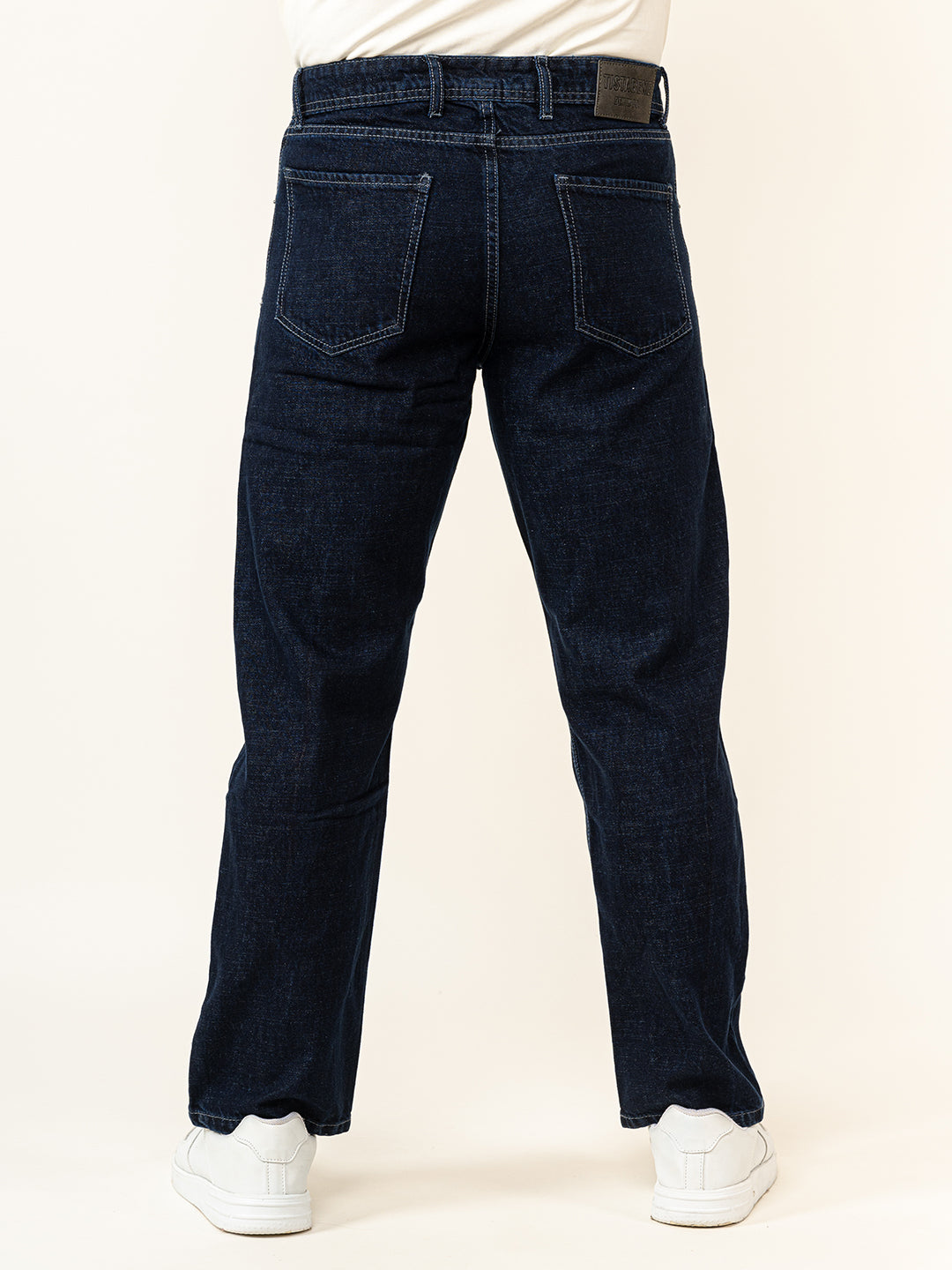 Navy Blue Straight Fit Denim Jeans