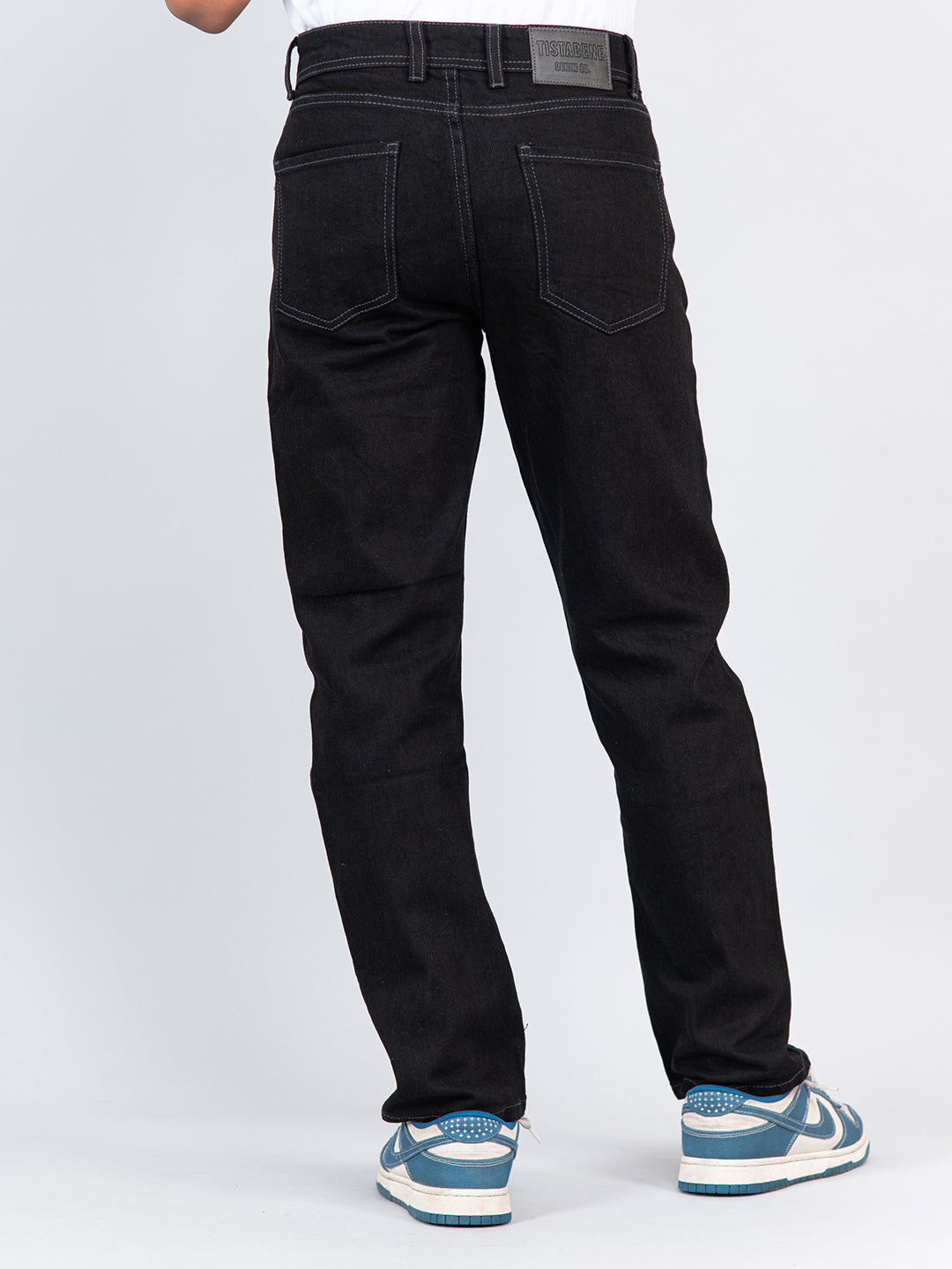 Black Straight Fit Denim Jeans