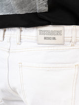 White Straight Fit Denim Jeans