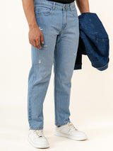 Light Blue Slim Fit Denim Jeans