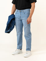 Light Blue Slim Fit Denim Jeans