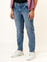 Light Blue Ankle Fit Denim Jeans