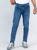 Blue Ankle Fit Denim Jeans