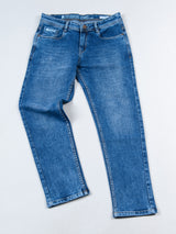 Blue Ankle Fit Denim Jeans