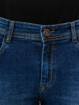 Blue Slim-Fit Ankle Length Mens Jeans