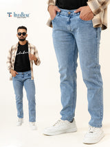 Light Blue Ankle Fit Denim Jeans