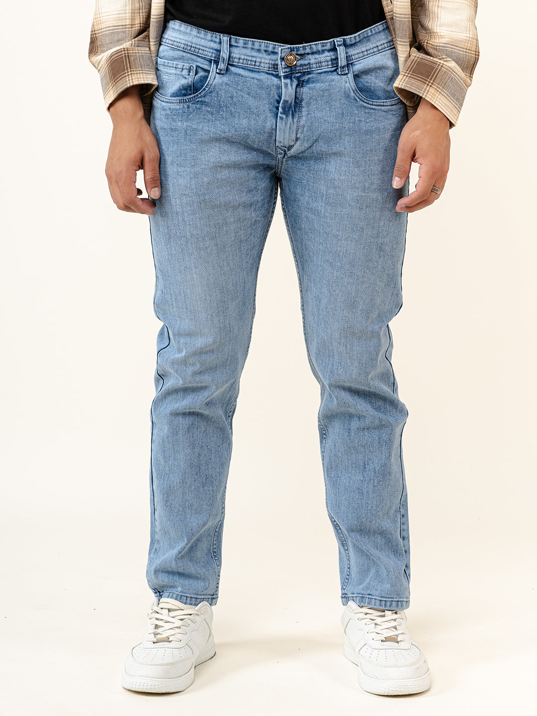 Light Blue Ankle Fit Denim Jeans