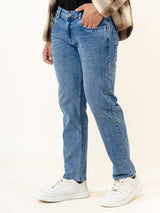 Blue Ankle Fit Denim Jeans