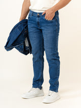 Blue Ankle Fit Denim Jeans