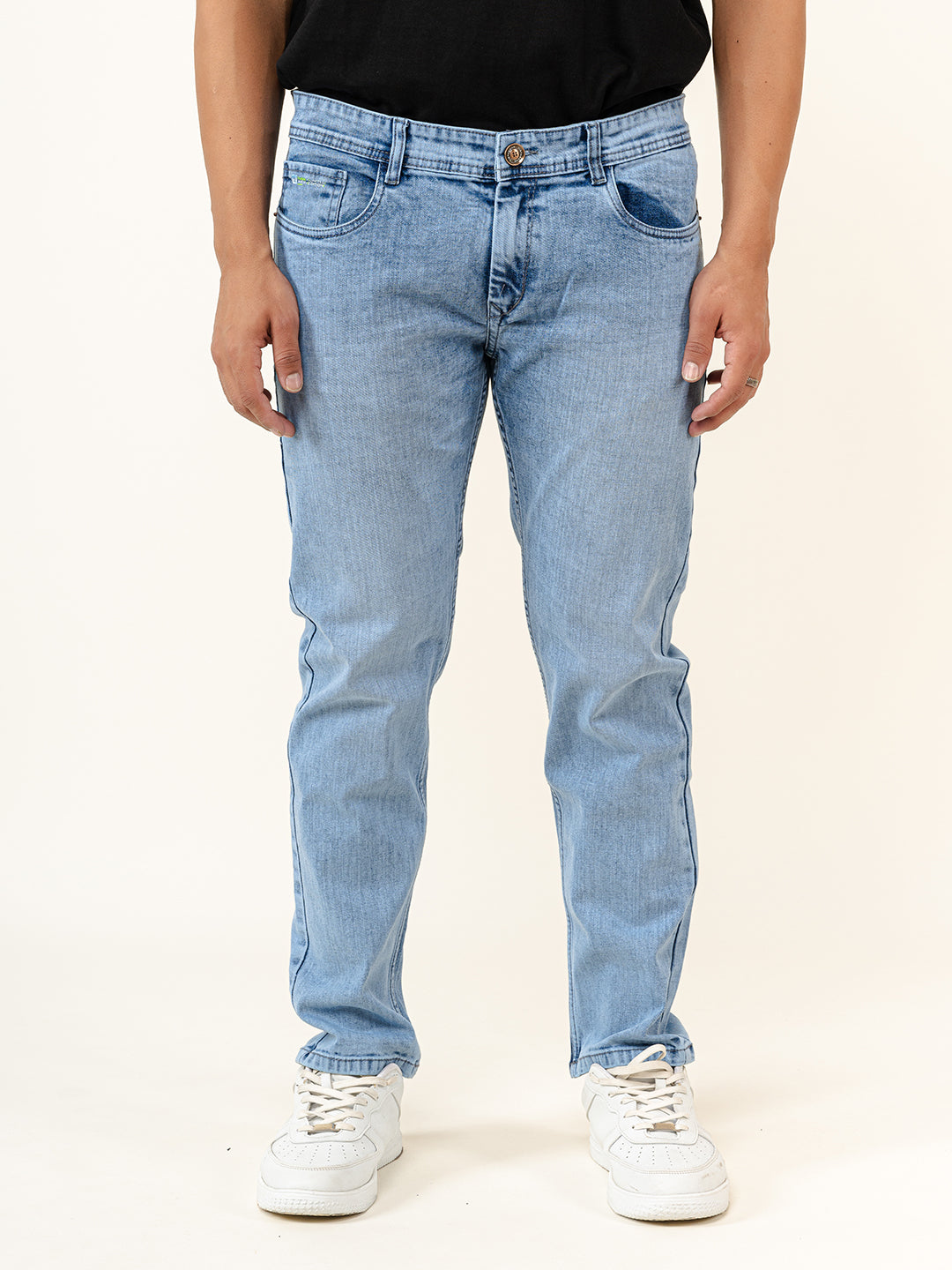 Light Blue Ankle Fit Denim Jeans