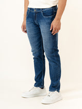 Blue Ankle Fit Denim Jeans