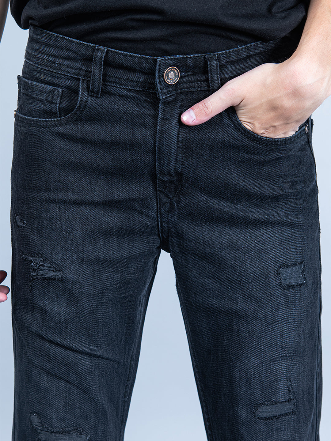 Buy Black Slim Fit Denim Jeans Online