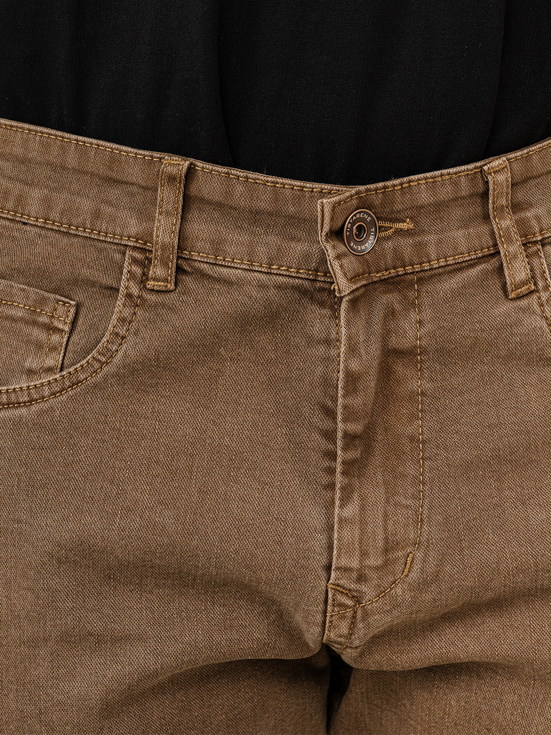 Camel Brown Straight Fit Men's Denim Jeans