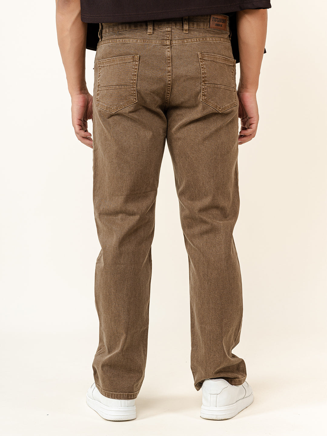 Camel Brown Straight Fit Men's Denim Jeans