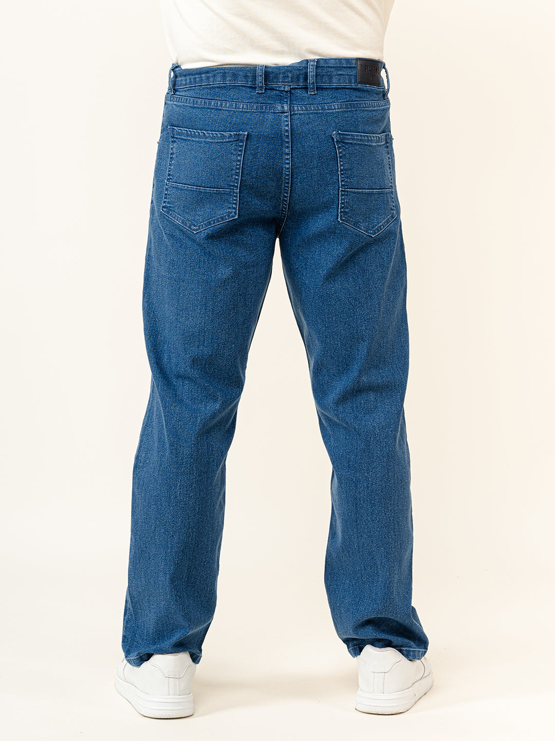 Blue Straight Fit Men's Denim Jeans