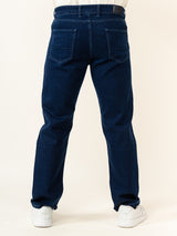 Dark Blue Straight Fit Men's Denim Jeans