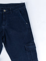 Navy blue denim jeans