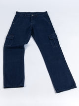 Navy blue denim jeans