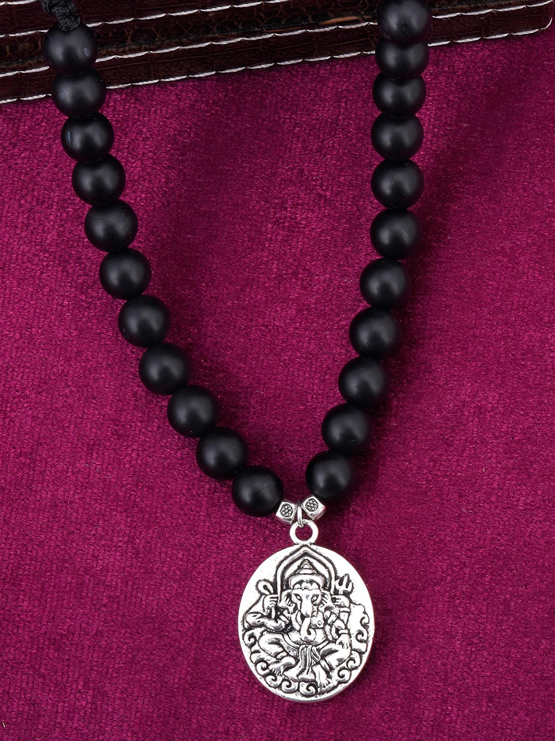 Hand Woven Ganpati Mens Necklace