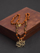 Shiv Shankar Gold Plated Rudraksha Mens Necklace