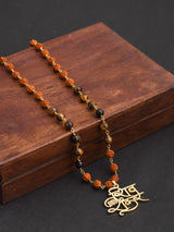 Shiv Shankar Gold Plated Rudraksha Mens Necklace