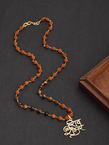 Shiv Shankar Gold Plated Rudraksha Mens Necklace