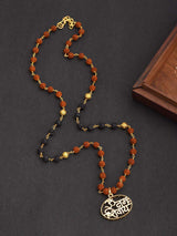 Shivaay Oval Gold Plated Rudraksha Mens Necklace