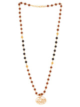 Shivaay Oval Gold Plated Rudraksha Mens Necklace