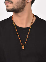 Naag Gold Plated Rudraksha Mens Necklace