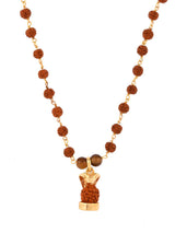 Naag Gold Plated Rudraksha Mens Necklace