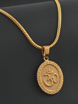 Religious Omkar Gold Plated Pendant