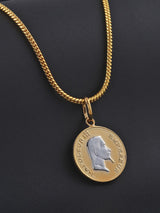 Coin Embossing Gold Plated Pendant