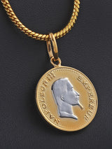 Coin Embossing Gold Plated Pendant