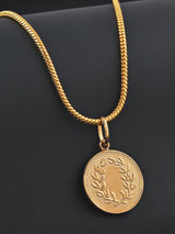 Coin Embossing Gold Plated Pendant