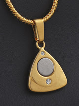 Triangular Geometric Gold Plated Pendant